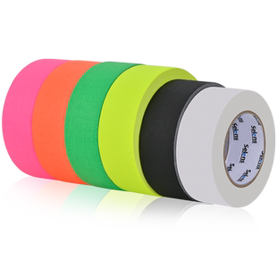 Selens/喜乐仕舞台影视大力胶12mm摄影荧光布基胶带24mm日本影视剧组哑光剧场标记黑白无痕胶条荧光道具影楼