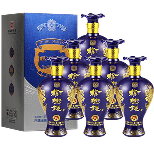 榆树钱旗舰店42度窖龄15酒500ml*6瓶粮食高梁小麦国产礼盒装地产