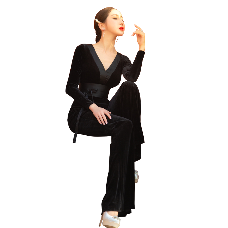 舞姿翼形体服新品丝绒仪态形体服
