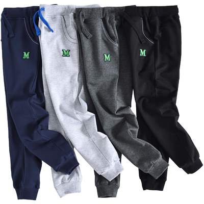 运动裤春秋大童薄款15岁加绒保暖