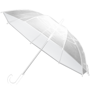 Qiutong强抗风男女加大纯透明雨伞 自动长柄双人用大伞情侣透明伞
