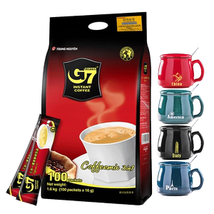 越南进口g7咖啡粉三合一100条装原味特浓1600g正品咖啡速溶