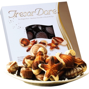 TresorDore金莎贝壳型牛奶比利时风味巧克力115g礼盒装圣诞礼物