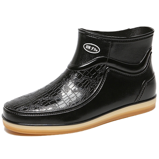 回力雨鞋男士短筒低帮中筒防水鞋时尚胶鞋厨房工作潮水靴套鞋雨靴