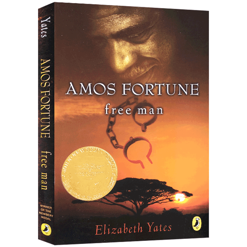送音频 英文原版小说Amos Fortune Free Man自由人阿曼斯纽伯瑞金奖儿童文学 阿摩司的财富自由人企鹅兰登出版青少年英语小说