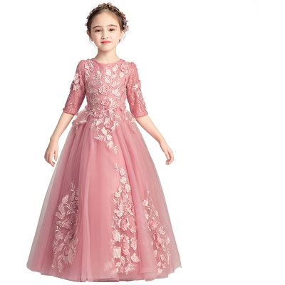 蓬蓬纱裙小花童模特走秀晚礼服