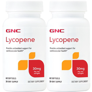 GNC健安喜番茄红素软胶囊30mg2瓶蕃茄红素营养保健品茄红素红番茄