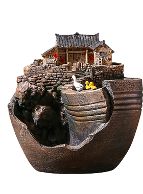 老房子模型摆件桌面树脂