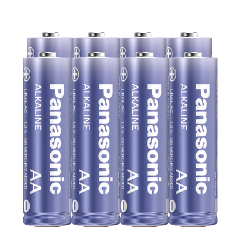 进口松下5号碱性电池五号AA智能密码指纹门锁干电池8粒批发玩具空调电视机遥控器鼠标挂闹钟家用