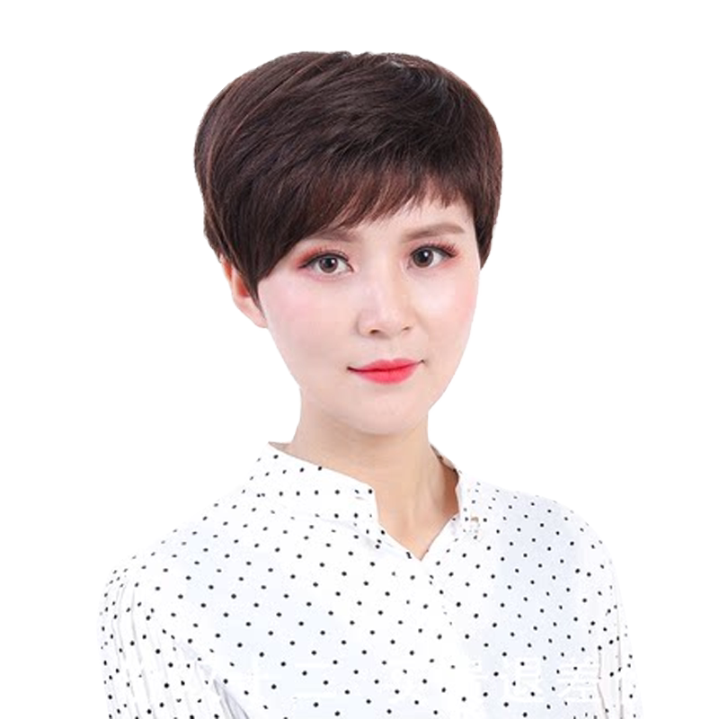 女士轻薄自然风透气中老年假发