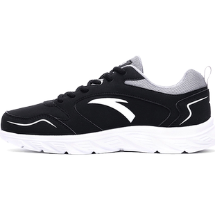 安踏男鞋运动鞋男款2025冬季新款皮面防水官方正品男士休闲跑步鞋