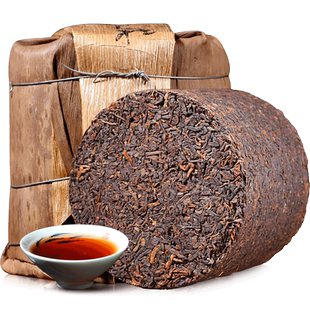 普洱茶熟茶 茶柱 勐海古树普洱茶 1公斤茶叶 笋壳包装 经典勐海味