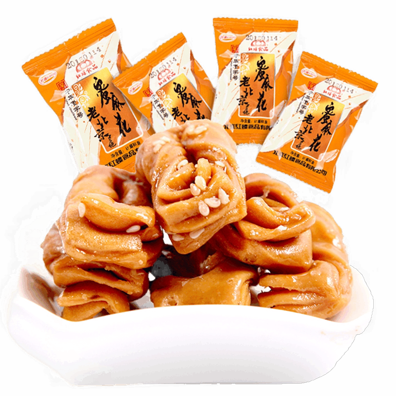 红螺食品蜜麻花北京特产传统糕点