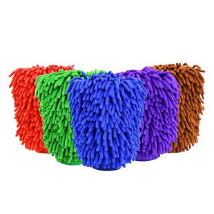 汽车擦车双面雪尼尔手套抹布珊瑚虫毛绒加厚加绒手套洗车工具用品