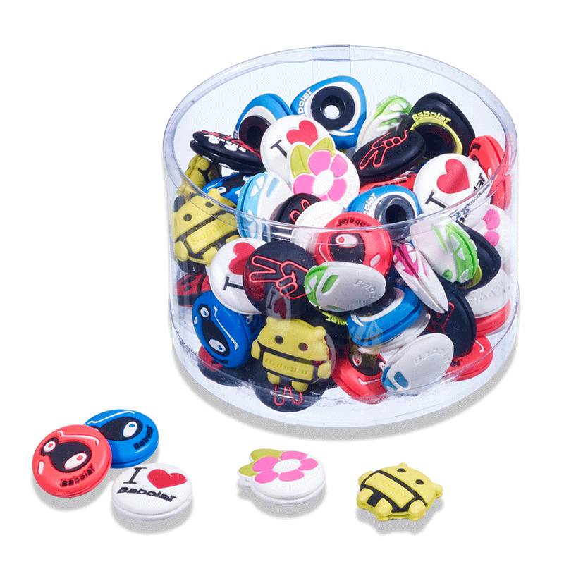 百保力缓震单个卡装双色网球拍