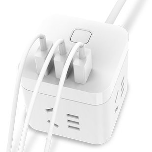 公牛超薄插头扁平两脚夹缝插座缝隙插排短线迷你小型插板插线板