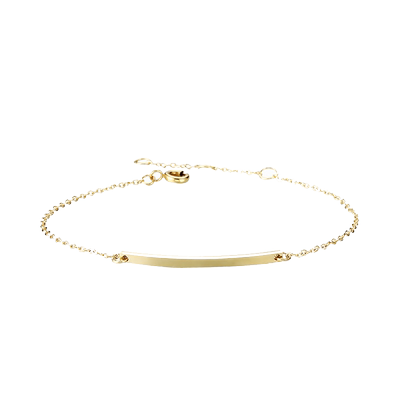 ins风弧度光面钛钢14k镀金手圈