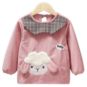 宝宝吃饭罩衣男宝围兜婴儿防水防脏护衣儿童秋冬外穿反穿衣女洋气