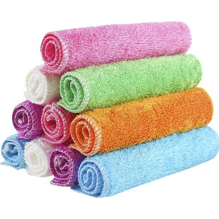 竹纤维不易沾油洗碗布家务清洁布家用厨房用品去油洗碗巾吸水抹布