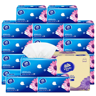 维达抽纸24包130抽整箱家用纸巾大包s码家庭实惠装面餐巾卫生纸促