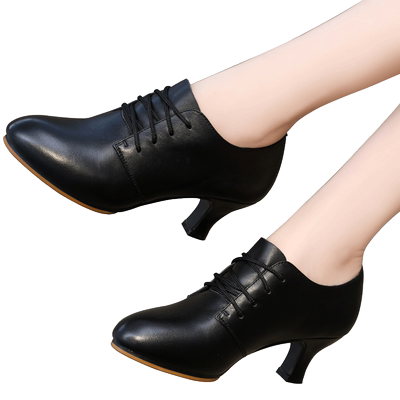 娇百惠真皮女式软底摩登拉丁舞鞋