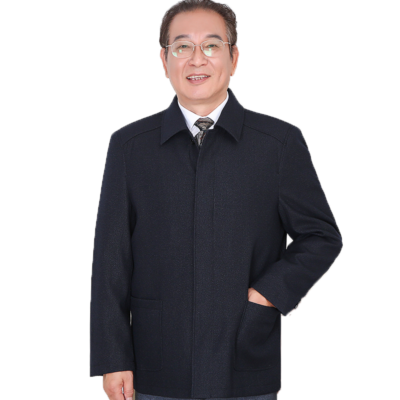 中老年夹克外套男休闲男装老年人宽松夹克衫春秋款爸爸装外套爷爷