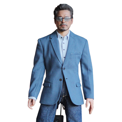 托尼史塔克蓝色牛仔裤可动人偶