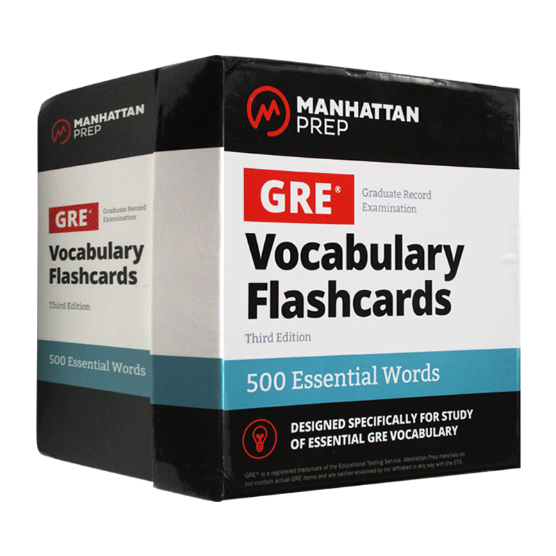 Essential Words GRE Vocabulary Flashcards Manhattan Prep 英文原版英语单词书 曼哈顿GRE基础词汇卡片500 英文版书