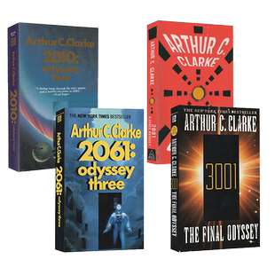 阿瑟克拉克 太空漫游四部曲 英文原版 2001 2010 2061 3001 Space Odyssey 四册 科幻悬疑文学小说 Arthur C Clarke