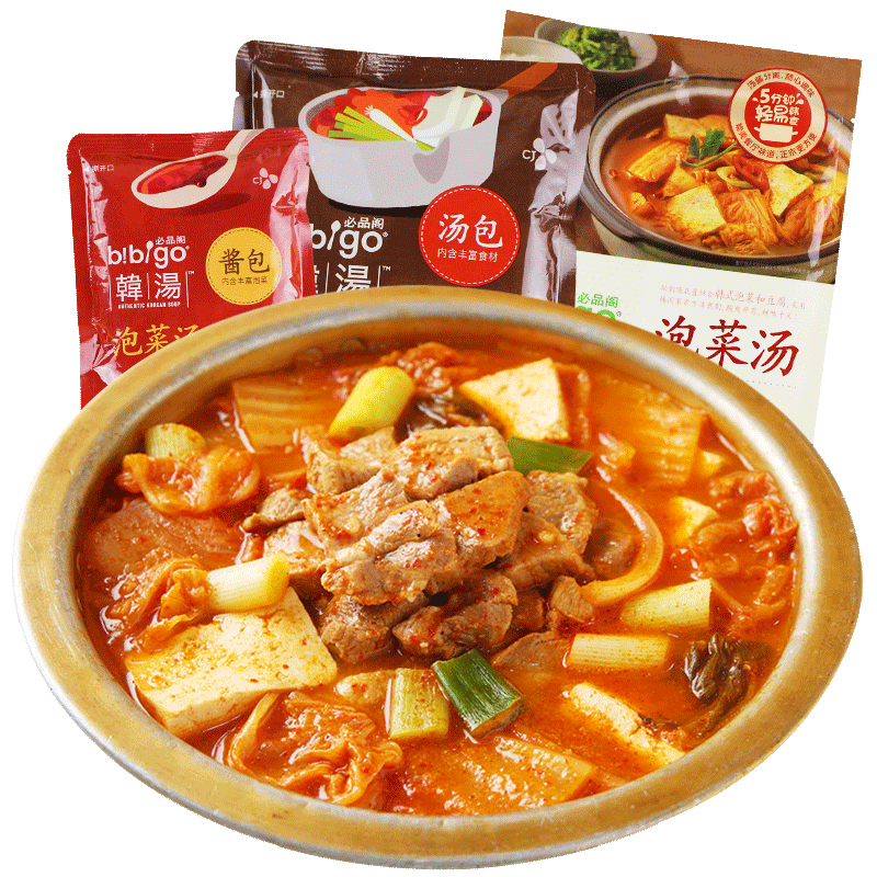 宋茜同款必品阁韩式泡菜汤速食汤包韩汤辣白菜锅韩国豆腐汤料酱料