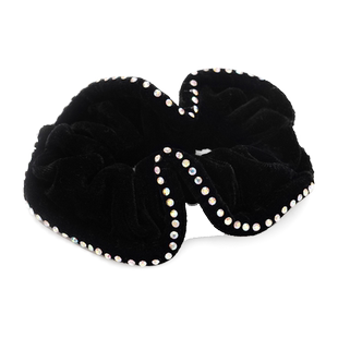 曌璇发饰 日韩百搭精品盘发绒布水钻发圈盘发布圈 职业头饰头花