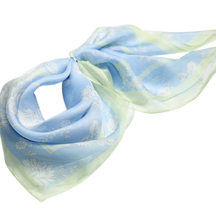 丝巾真丝小方巾女秋冬季围巾纱巾系脖围脖薄款高级感时尚洋气高档