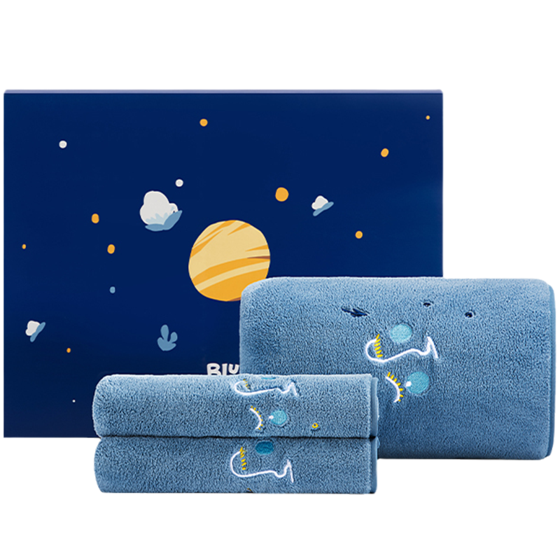 三利刺绣浴巾毛巾礼盒套装情侣款伴手礼较全棉高档礼物定制三件套