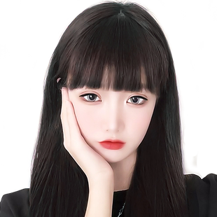 漫画假刘海空气假发片女真发自然无痕齐留海网红圆脸前额头帘