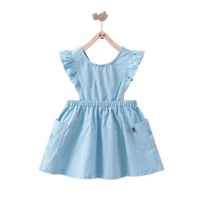 拉比官方旗舰女童夏背心连衣裙