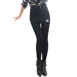 裙裤一体假两件打底裤女秋冬加绒外穿加厚2020新款季保暖显瘦踩脚