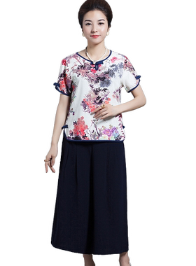 汉服短袖胖古装服装古风唐装女装