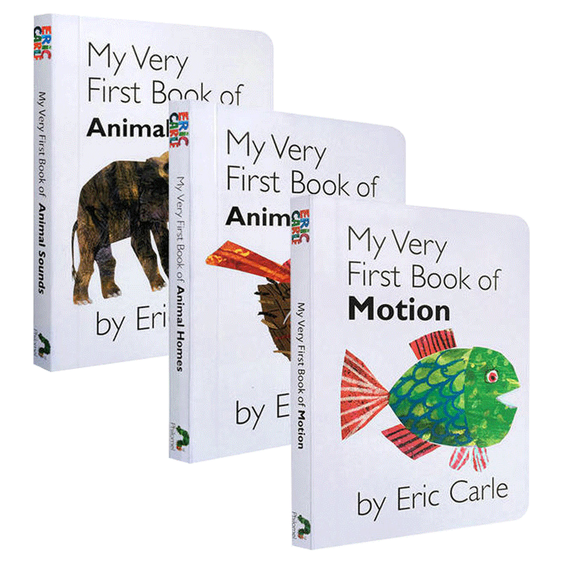 我的第一本动物叫声 Eric Carle My Very First Book of Animal 艾瑞卡尔爷爷 1-2-3岁宝宝绘本 英文原版儿童纸板书