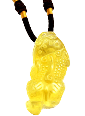 步步高精雕貔貅招财天然黄水晶