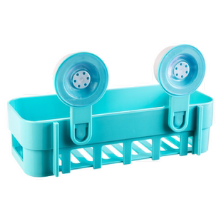 厨房吸盘式置物架卫生间浴室玻璃壁挂无痕长方形塑料收纳架免打孔