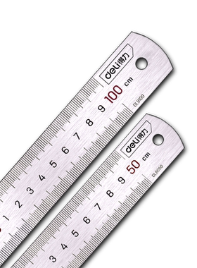 得力钢直尺不锈钢加厚1530cm50