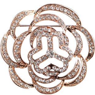 气质妇联会徽胸针定做时尚镶钻胸花领襟妇女联合会标志徽章别针