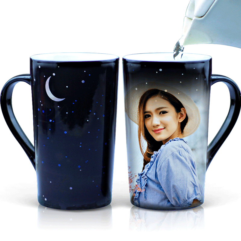 星空变色相片个性定制马克杯子创意情侣水杯教师生日礼物diy中秋