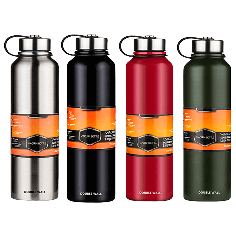 户外水壶保温304不锈钢茶杯隔大容量户外运动水壶便携1000ml