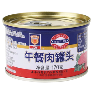 上海梅林午餐肉罐头170g*12即食