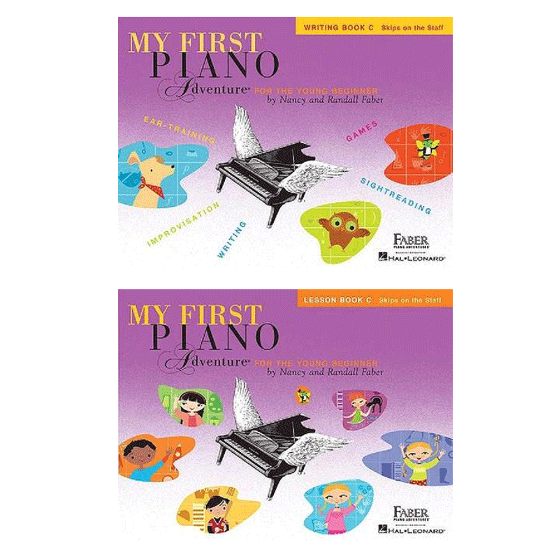 英文原版My First Piano Adventure, Writing Book C+Lesson Book C菲伯尔我的钢琴启蒙课 C级创作训练+C级课本