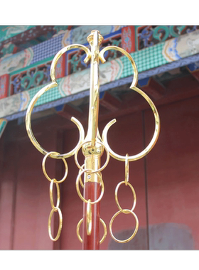 黄铜四股带底工艺品禅杖