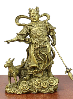杨戬摆件二郎真君黄铜工艺品