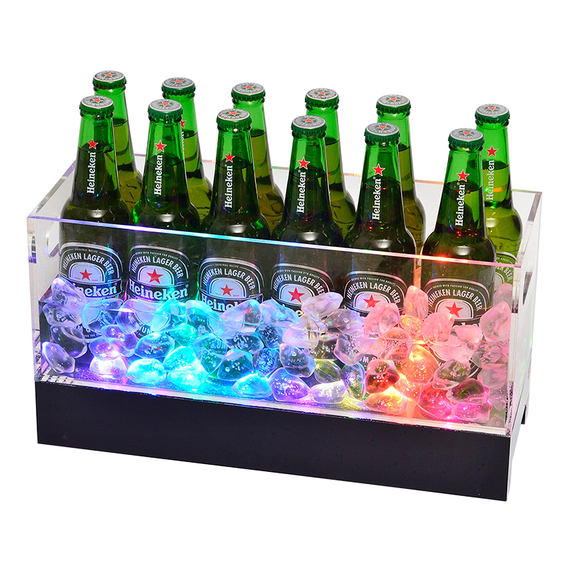 发光冰桶酒框冰粒桶亚克力香槟桶派对ktv冰块桶酒吧啤酒箱led冰桶