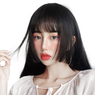 真发公主切假发片刘海假发女二次元姬发假刘海自然前额超薄lolita